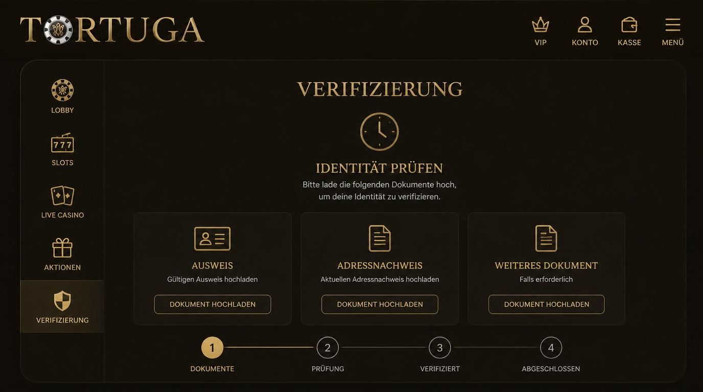 Dokumente hochladen, Icon für Ausweis und Fortschritt in Deutsch.